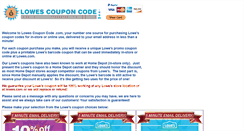 Desktop Screenshot of lowescouponcode.com