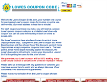 Tablet Screenshot of lowescouponcode.com